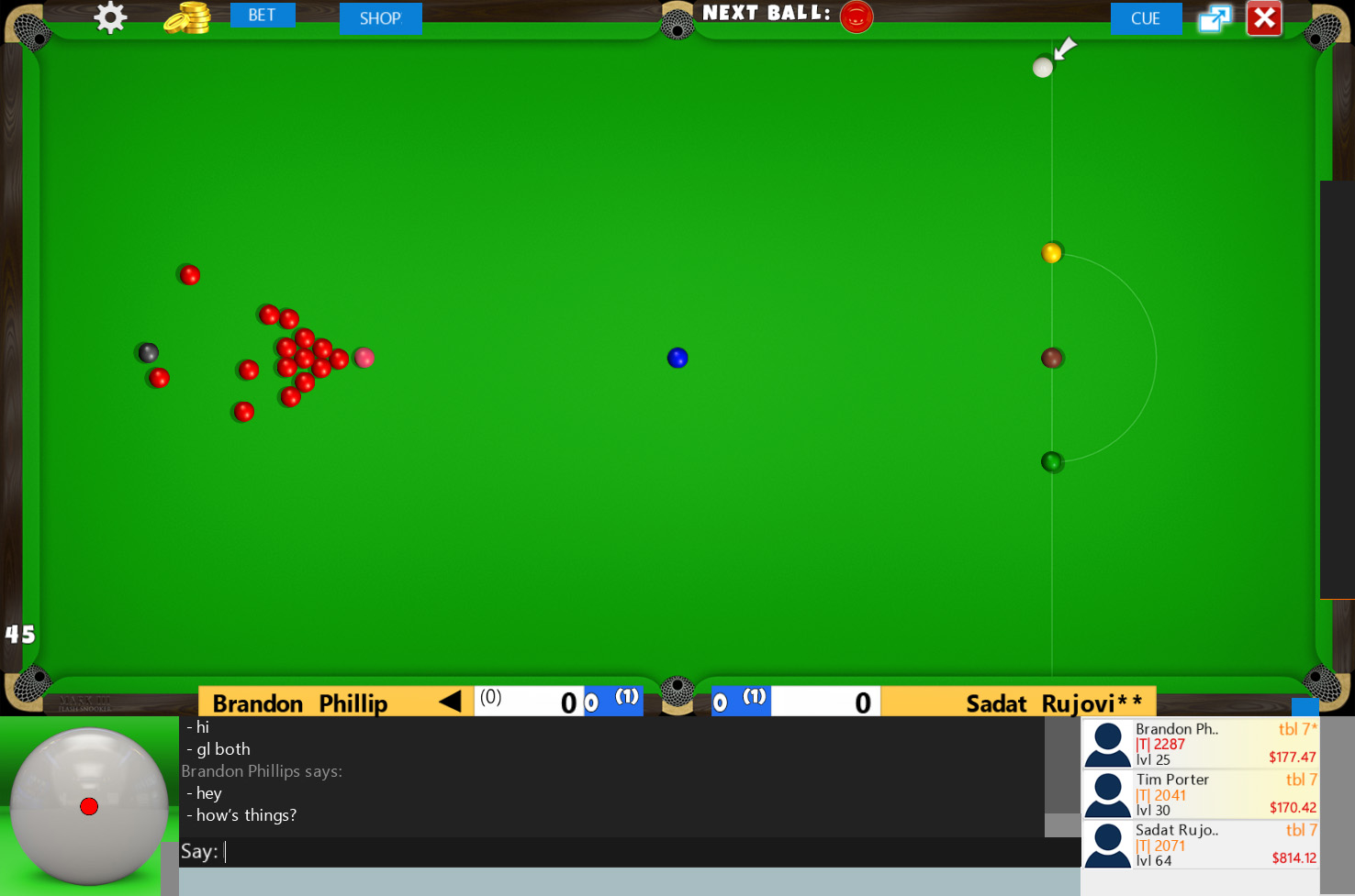 Online Snooker Game